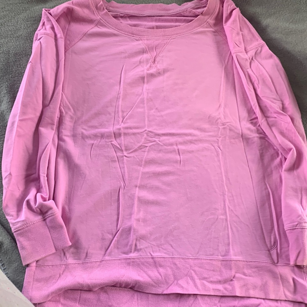 Womens pink long sweatshirt